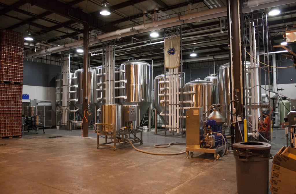 Castle Island Brewing Company opened in Norwood in December 2015. Staff began brewing around Thanksgiving to prepare for the opening. (Photo by Susan Doucet.)