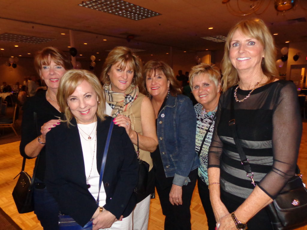 Anne Allen Cunniff (far left) is pictured with her friends at the Team Opportunity Foundation fundraiser. (Photo by Kevin Devlin)