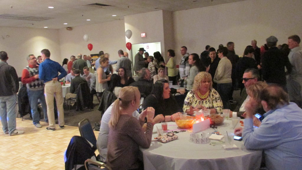 It was standing room only at Donnie Lewis’s Leukemia & Lymphoma Society fundraiser in the BTU Hall Friday, May 6. (Photo by Rick Winterson)