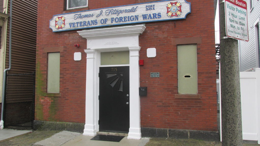 The Thomas J. Fitzgerald VFW Post No. 561, a South Boston landmark at 517 East Fourth St. (Photo by Rick Winterson)