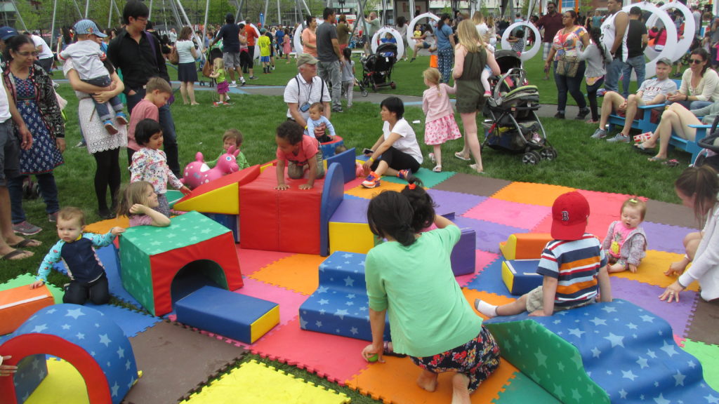 A miniature paradise for kids at the opening of the Lawn on D. (Photo by Rick Winterson)