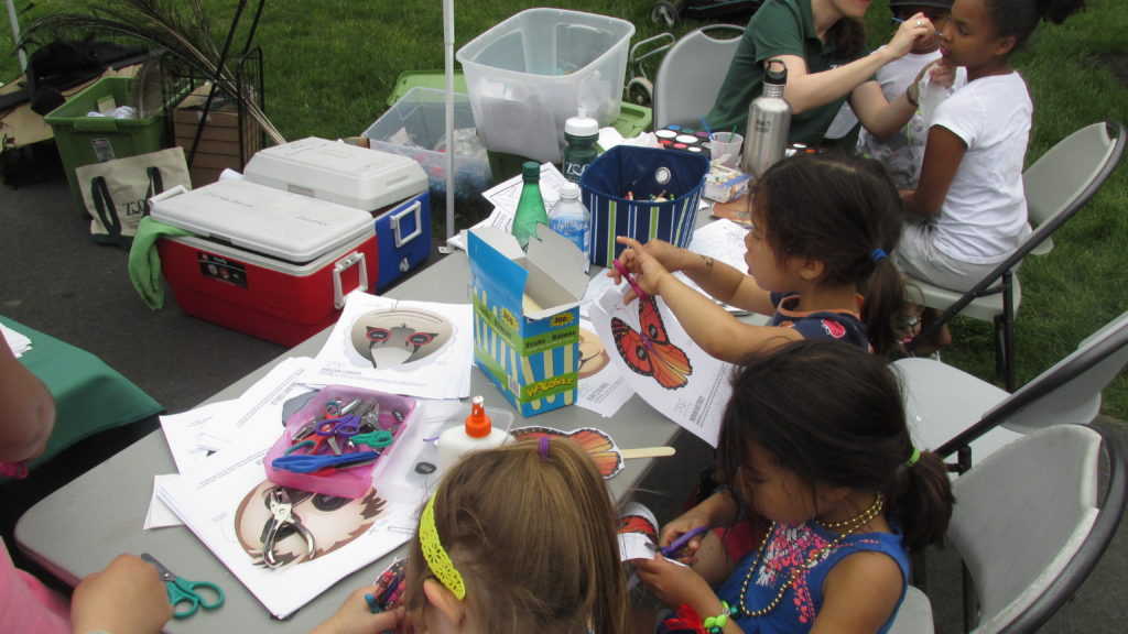 It's quiet time while children make butterflies on the Lawn on D. (Photo by Rick Winterson)
