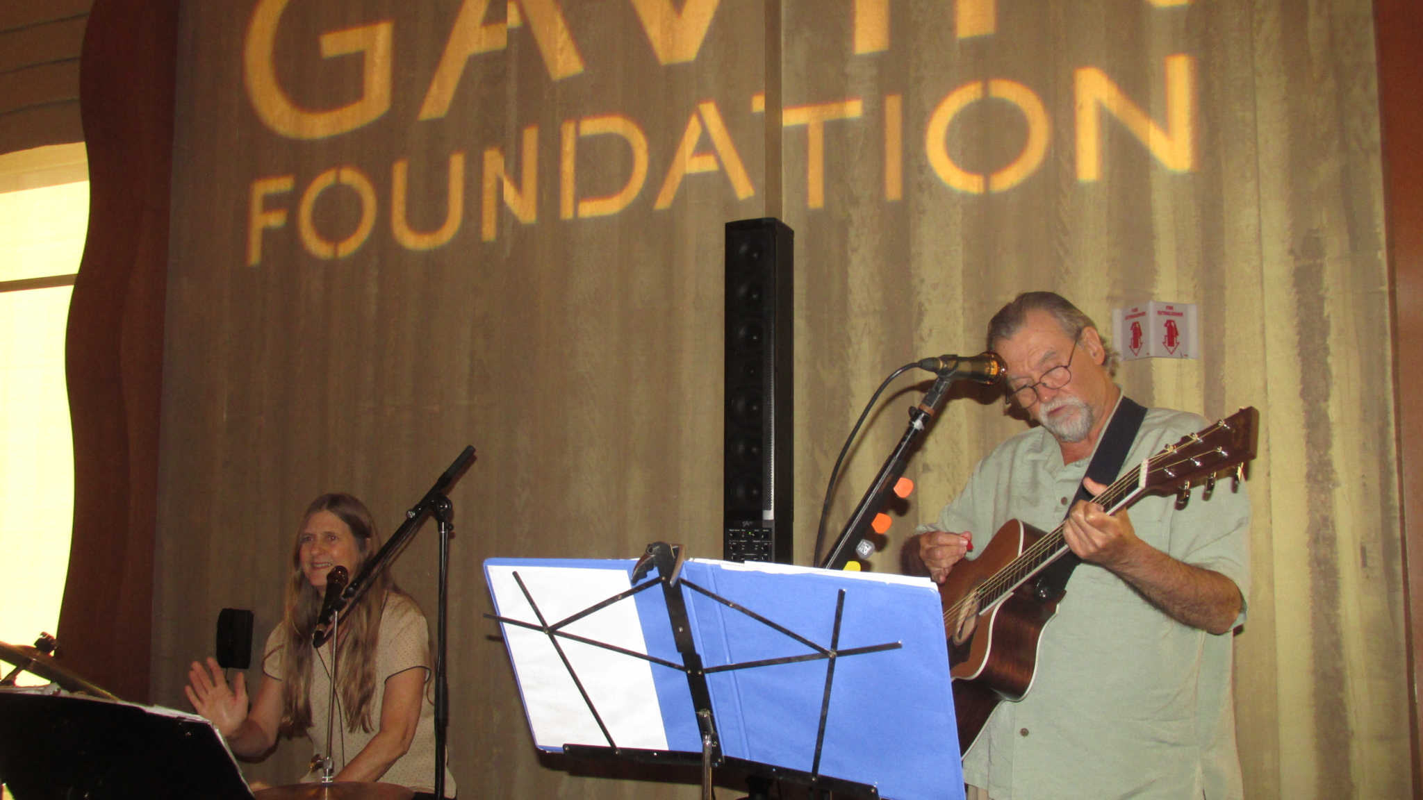 Kathi Taylor and Bob Dunlap (REDKAT or BOBKAT – take your choice) perform at the Gavin Foundation’s “Open Hearts” gala last Thursday.