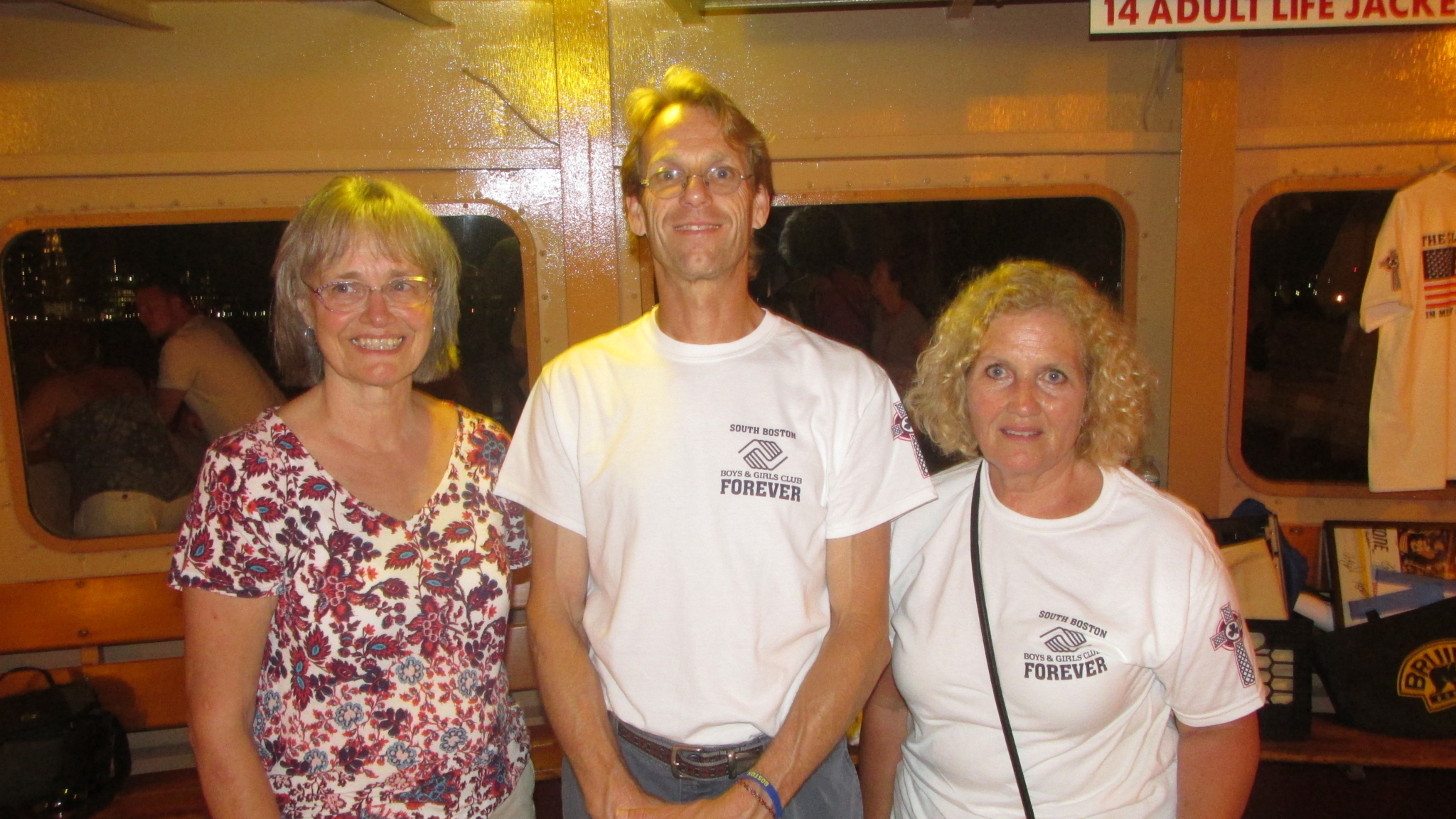 Three individuals on the 2016 Cruise, who make up the mind, heart, and soul of the Boys & Girls Club – Ann Gordon, Harry Duvall, and Pattie McCormick.