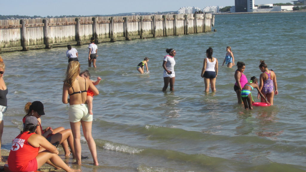 And of course there was fun in South Boston’s squeaky clean water.