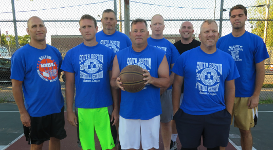 The SBBA 2016 summer league semi-finalists, the Quietman Club. The players are: Eddie “Wilt” Curran, Scotty Lewis, John Costello, Jeff Powers, Chris Curran, Bobby Griffin, Adam Donovan, and Chris Potts.