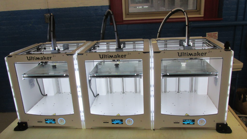 An “Ultimaker” robot for printing.
